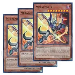 Yugioh - Metalzoa X x 3 - 1st Edition Super Rare NM - Free Holographic Card - Image 1