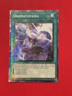 Yugioh! Onomatopaira 1st Edition Prismatic Collector's Rare RA04-EN089 NM - Image 1