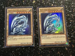 Yugioh 2x Blue Eyes White Dragon CT-13 Ultra Rare (SDK ART) - Image 1