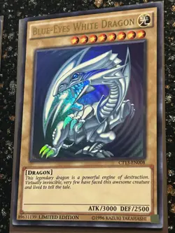 Yugioh 2x Blue Eyes White Dragon CT-13 Ultra Rare (SDK ART) - Image 4