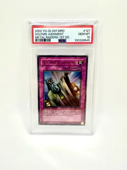 YuGiOh Solemn Judgement MRD-127 1st Edition Ultra Rare PSA Grade 10 - Image 1