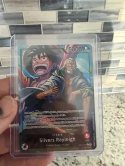 Namco One Piece CCG Silvers Rayleigh OP12-001 Legacy Leader Foil Alt Art 5000 - Image 1