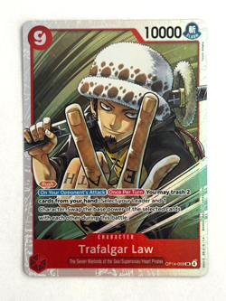 One Piece TCG Trafalgar Law OP14-009 Foil SR The Azure Sea's Seven - Image 1