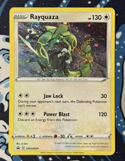 2x SWIRL Rayquaza SWSH029 SWSH: Sword & Shield Promo Raw Card NM - Image 2