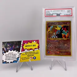 Entei #224 Neo 2 Reverse Holo Promo Rare Pokemon TCG Card Japanese PSA 9 MINT - Image 1