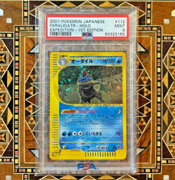 Feraligatr 112/128 1st Edition Expedition Pokemon e Card Holo Japanese PSA 9 - Image 1