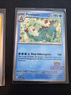 Pokemon Day 2024 Illustration Contest 3 Card Set Feraligatr, Pikachu, Toxtricity - Image 5