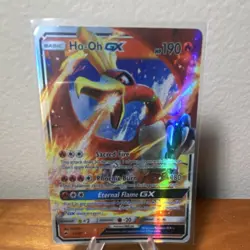 Pokemon Ho-Oh GX Full Art Ultra Rare Holo SM 21/147 Basic 190 HP Card - Image 2