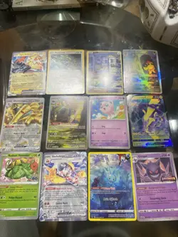 Pokemon Card Lot x12 EX V Radiant Holo Rayquaza Gengar Skeledirge Used - Image 1