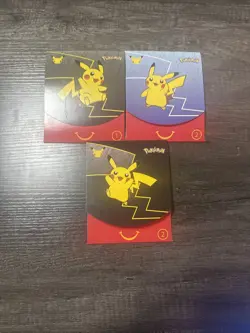 Pokemon 2021 McDonald's Promo Sealed Booster Packs Lot of 3 Trading Card Game - Image 1