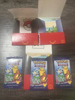 Pokemon 2021 McDonald's Promo Sealed Booster Packs Lot of 3 Trading Card Game - Image 3