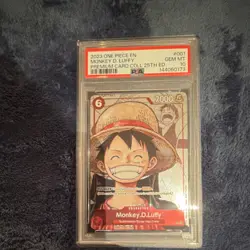 Bandai Monkey.D.Luffy P-001 Promotion Cards Premium Foil Promo PSA 10 One Piece - Image 1