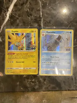 Pokemon Cards From Pokemon Go Set Zapdos And Gyarados Holo NM - Image 1