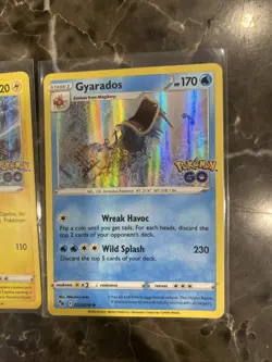 Pokemon Cards From Pokemon Go Set Zapdos And Gyarados Holo NM - Image 2