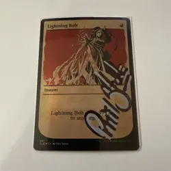 MTG: Signed By Artist - Lightning Bolt (Showcase) Foil - CLB - NM - Ships Free - Image 1