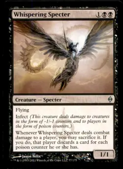 Whispering Specter LP Light Play New Phyrexia MTG [8073] - Image 1