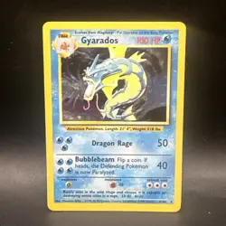 Gyarados 6/102 Holo Rare Base Set Pokemon Card - Image 1
