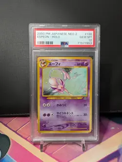 2000 POKEMON JAPANESE NEO 2 #196 ESPEON-HOLO PSA 10 - Image 1