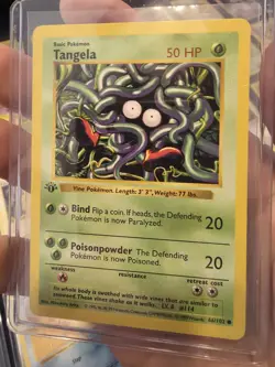 Pokemon Tangela 1st Edition Shadowless Base Set 66/102 NM - Image 1