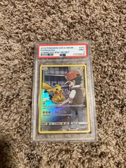 2019 Pokemon sun & moon FA/ pikachu cosmic eclipse-secret psa 9 - Image 1