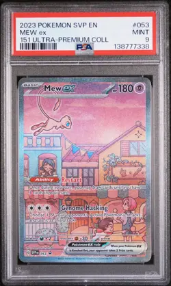 2023 POKEMON SVP EN-SV BLACK STAR PROMO 151 ULTRA-PREM COLL #053 MEW EX PSA 9 - Image 1