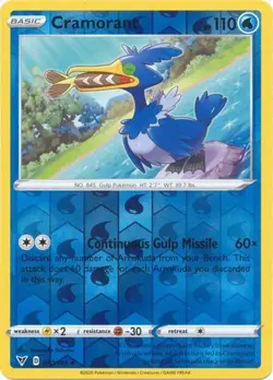 Pokemon TCG Vivid Voltage - Cramorant 040/185 (Reverse Holo) - Image 1