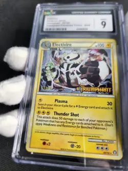 2010 Pokemon HGSS Triumphant Electivire Holo Staff Prerelease Promo #20 CGC 9 - Image 2