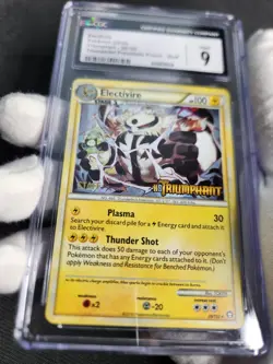 2010 Pokemon HGSS Triumphant Electivire Holo Staff Prerelease Promo #20 CGC 9 - Image 4