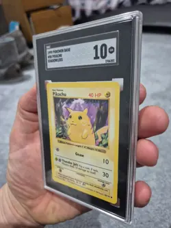 1999 Pokemon Pikachu Shadowless Yellow Cheeks SGC 10 GEM MINT - Image 3
