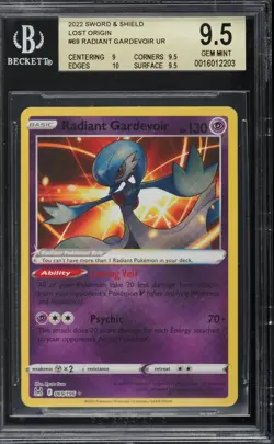 2022 POKEMON SWORD & SHIELD LOST ORIGIN #069 RADIANT GARDEVOIR BGS 9.5 - Image 1