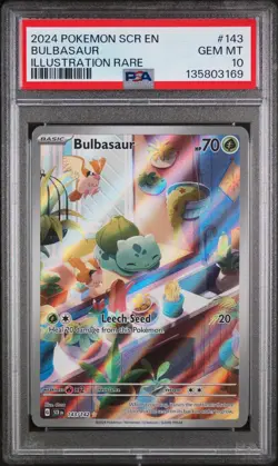 Pokemon Stellar Crown Bulbasaur 143 PSA 10 - Image 1