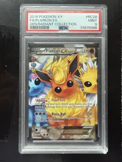 Pokemon Flareon EX FA 2016 RC28/RC32 Generation Radiant Collection PSA 9 - Image 1