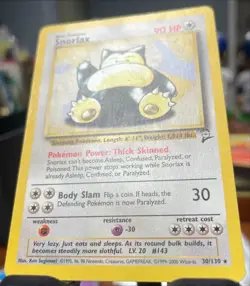 Snorlax 30/130 LP Non Holo Rare Base Set 2 Pokemon - Image 3