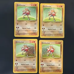 Pokemon Hitmonchan Base Set Holo Lot of 4 1999 English Wizards - Image 1