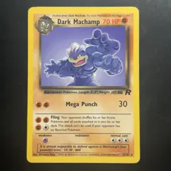 Vintage Pokemon Team Rocket Dark Machamp 27/82 Non-holo Rare WotC 2000 - Image 1