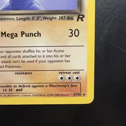 Vintage Pokemon Team Rocket Dark Machamp 27/82 Non-holo Rare WotC 2000 - Image 4