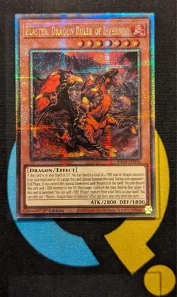 RA03-EN010 Blaster, Dragon Ruler of Infernos Quarter Century Secret Rare YuGiOh - Image 1