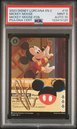 Lorcana Disney - Mickey Mouse - Artist Signed Sketch - PSA - Image 1