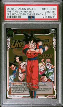 Dragon Ball Super Card Game 2020 We Are Universe 7 Tournament Prize PSA 10 DBS - Image 1