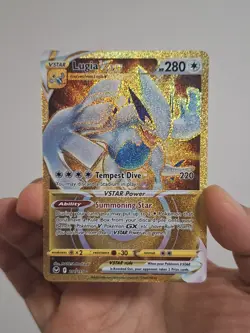 Lugia VSTAR 211/195 Silver Tempest Gold Secret Rare Pokemon Card~NM - Image 1