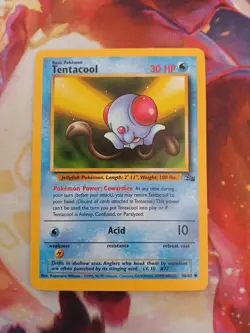 Pokemon TCG Tentacool Fossil, Unlimited Common Card 56/62 - Image 1