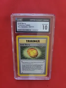 CGC 10 GEM MINT Gold Berry 93/111 Neo Genesis Pokemon Card 127 - Image 3