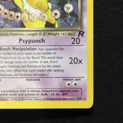 #9 Dark Hypno 9/82 Team Rocket Set Holo Pokemon Card TCG - Image 4