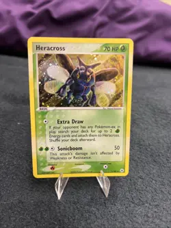 2004 Pokemon Heracross 7/101 Holo Rare EX Hidden Legends Vintage LP - Image 1