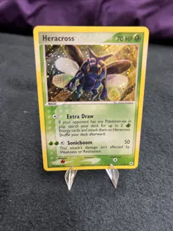 2004 Pokemon Heracross 7/101 Holo Rare EX Hidden Legends Vintage LP - Image 2
