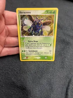2004 Pokemon Heracross 7/101 Holo Rare EX Hidden Legends Vintage LP - Image 3