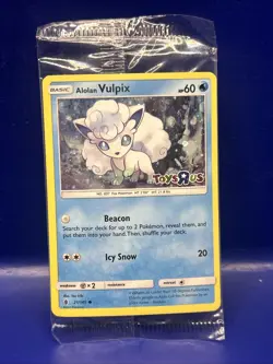Alolan Vulpix - 21/145 - Holo Toys R Us Stamped Promo - Pokemon Card - Sealed - Image 1
