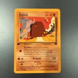 Pokemon Card TCG Diglett 52/82 1st Edition WOTC: 1 Team Rocket Regular Common - Image 1