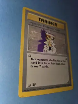 1st Edition Shadowless Impostor Professor Oak 73/102 Base Set Pokemon READ DESC - Image 2
