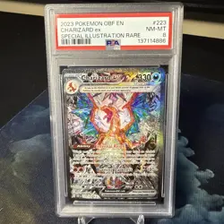 2023 Pokemon OBF EN-OBSIDIAN FLAMES CHARIZARD EX #223 SPECIAL ART RARE PSA 8 - Image 1
